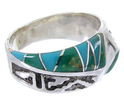 Turquoise Southwest Silver Ring Size 5-3/4 YS68262